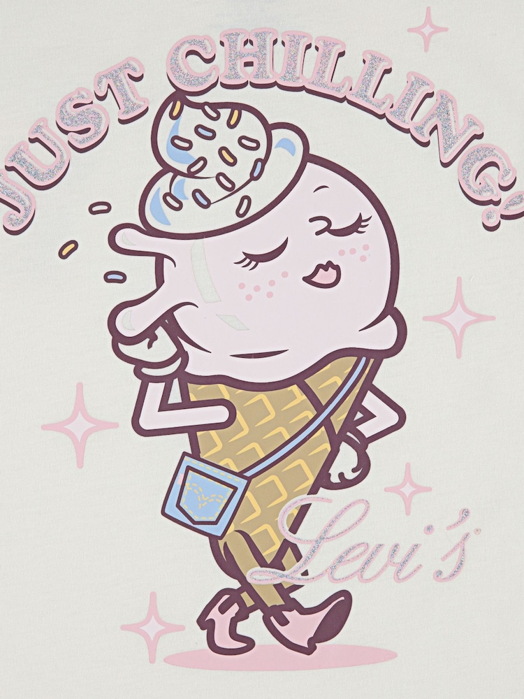 Levi's White Just Chilling Oversized Short Sleeve T-Shirt - Image 9 of 9