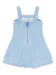 Levi's Blue Godet Strappy Denim Dress - Image 7 of 8