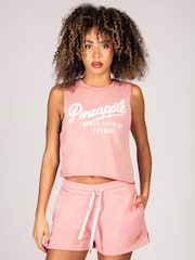Pineapple Pink Sleeveless Crop T-Shirt - Image 1 of 5