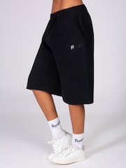 Pineapple Black Unisex Cut Off Trackpant Shorts - Image 3 of 7