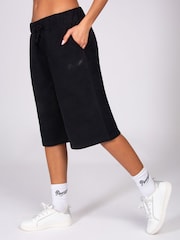 Pineapple Black Unisex Cut Off Trackpant Shorts - Image 5 of 7