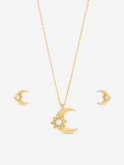 Inicio Gold Tone Opal Moon Set - Image 2 of 5