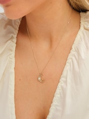 Inicio Gold Tone Opal Moon Set - Image 3 of 5