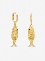 Inicio Gold Tone Fish Drop Earrings - Image 1 of 2