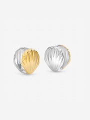 Inicio Metallic Large Shell Hoop Earrings Gift Pouch - Image 3 of 3