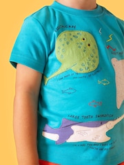 Frugi Blue Avery T-Shirt - Image 2 of 5
