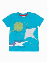 Frugi Blue Avery T-Shirt - Image 5 of 5