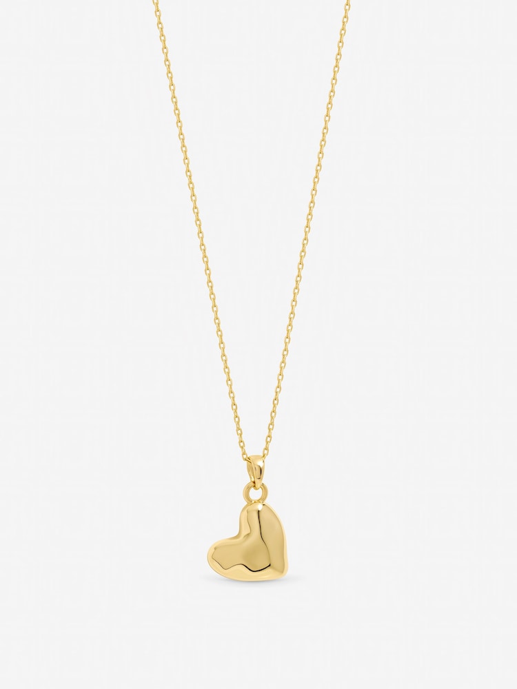 Inicio Gold Tone Molton Heart Small Pendant - Image 1 of 3 Inicio Gold Tone Molton Heart Small Pendant - Image 1 of 3