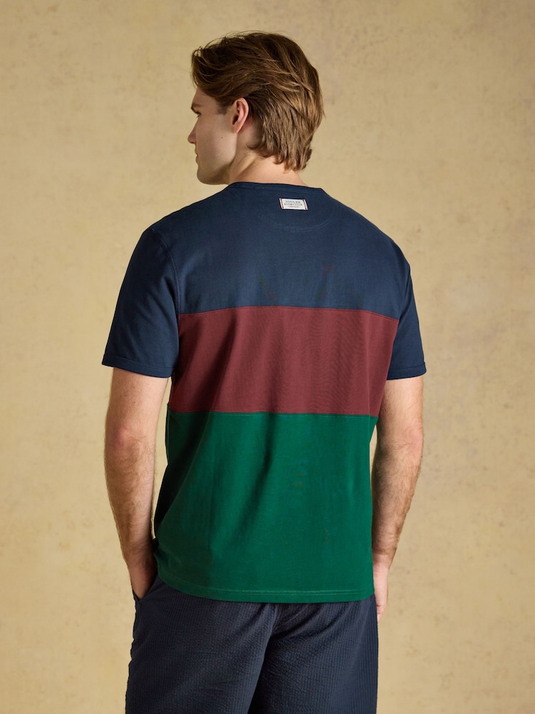 Verde y azul marino - Camiseta de algodón con cuello redondo Rugby Club de Joules - Imagen 2 de 6