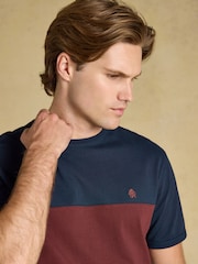 Verde y azul marino - Camiseta de algodón con cuello redondo Rugby Club de Joules - Imagen 4 de 6