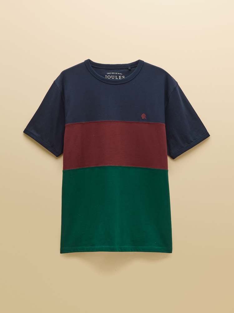 Verde y azul marino - Camiseta de algodón con cuello redondo Rugby Club de Joules - Imagen 6 de 6