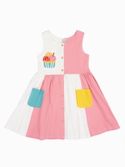 Frugi Pink Henny Hotchpotch Dress - Image 1 of 4
