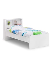 Julian Bowen White High Gloss Manhattan Bookcase Bed & Underbed Drawers Set - Image 3 of 5