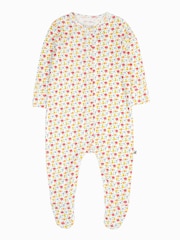 Frugi Lovely Pointelle Babygrow White Sleepsuit - Image 1 of 3