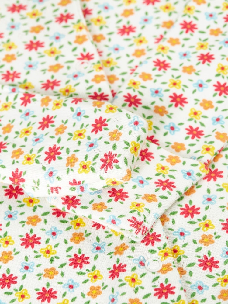 Frugi Lovely Pointelle Babygrow White Sleepsuit - Image 3 of 3