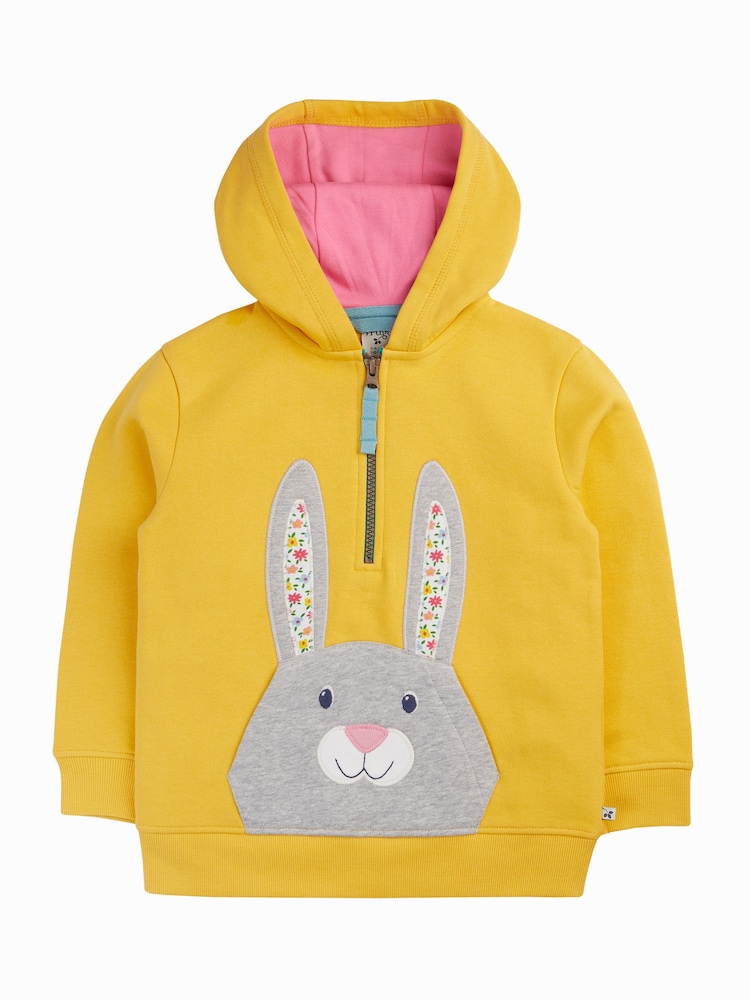 Frugi Yellow Hadley Half Zip Hoodie - Image 1 of 3