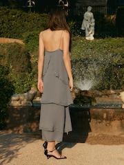 BHOEM Grey Beaded Tiered Maxi Event Dress - Image 3 of 4