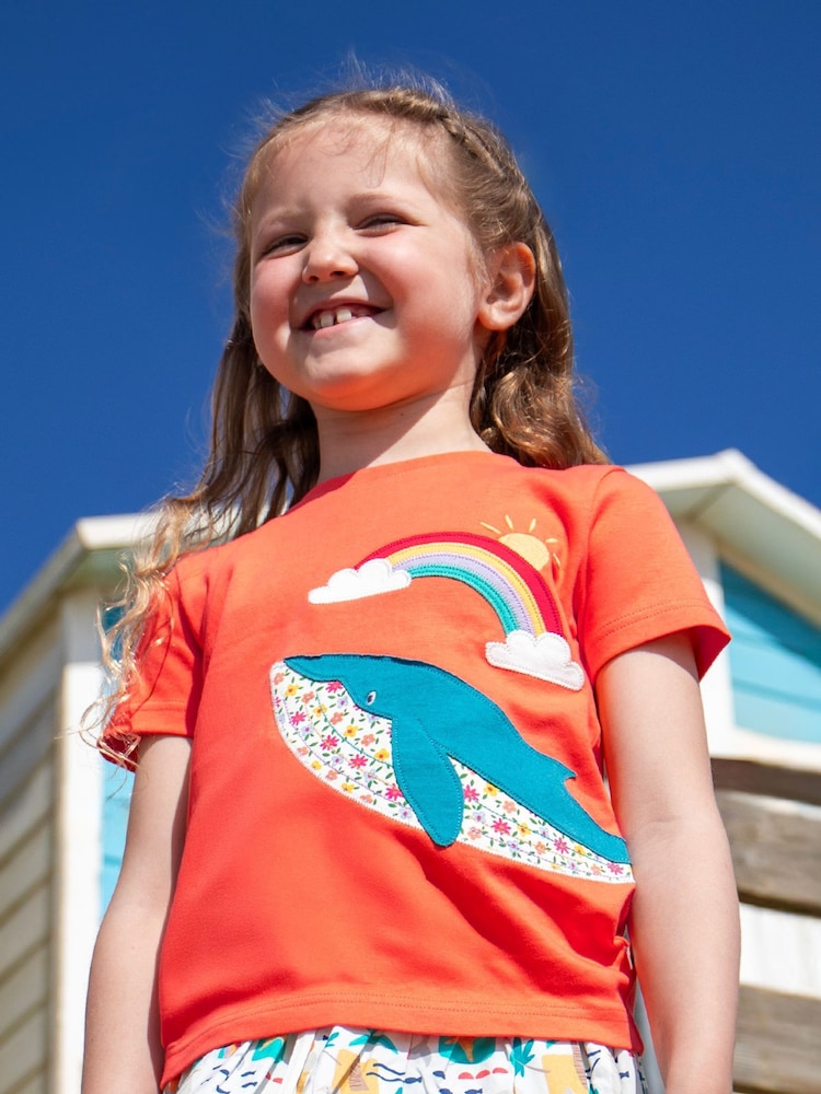 Frugi Red Scout Applique T-Shirt - Image 1 of 4