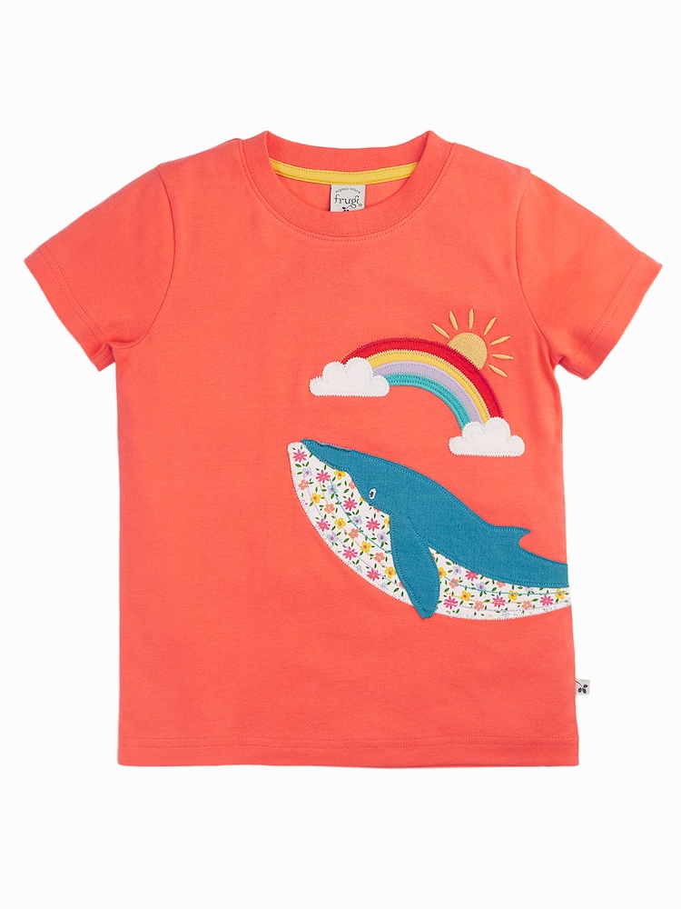 Frugi Red Scout Applique T-Shirt - Image 2 of 4