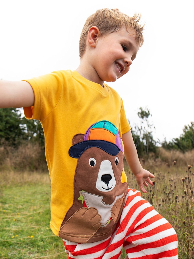 Frugi Yellow Carsen Circular T-Shirt - Image 1 of 4