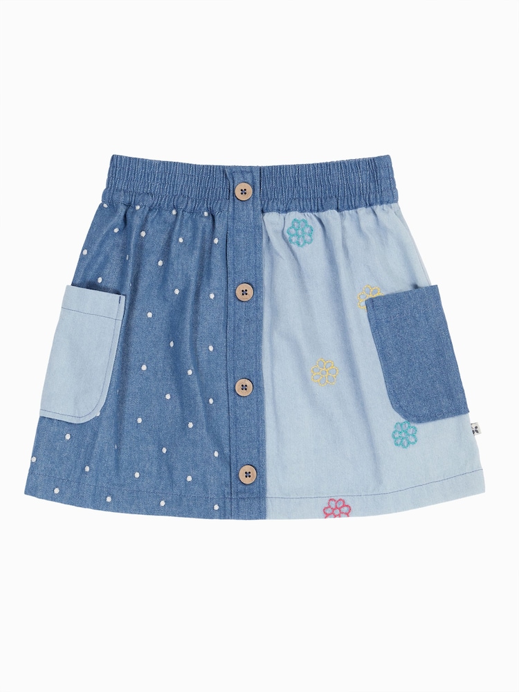 Frugi Hotchpotch Denim Blue Skirt - Image 1 of 4 Frugi Hotchpotch Denim Blue Skirt - Image 1 of 4