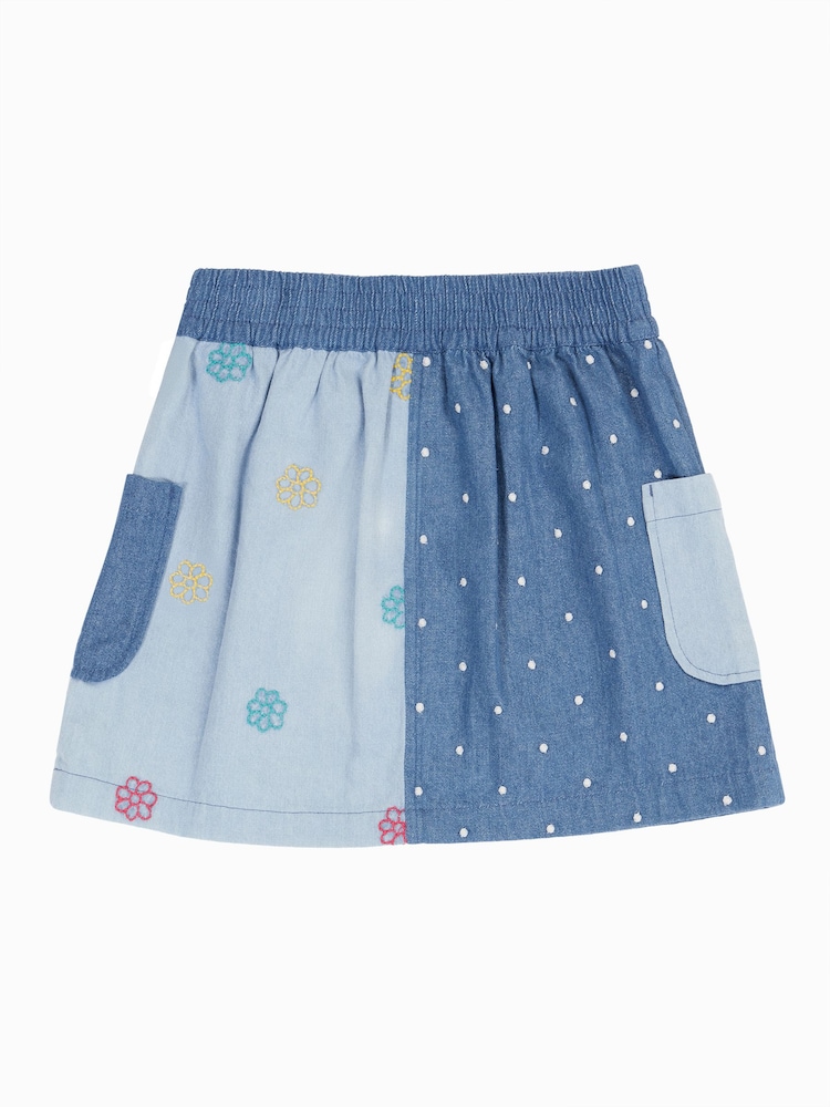 Frugi Hotchpotch Denim Blue Skirt - Image 2 of 4 Frugi Hotchpotch Denim Blue Skirt - Image 2 of 4
