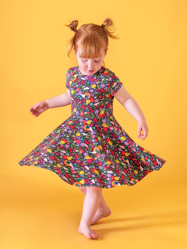 Frugi Spring Skater Blue Dress - Image 1 of 5 Frugi Spring Skater Blue Dress - Image 1 of 5