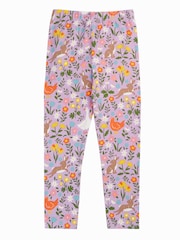 Frugi Purple Libby Printed Leggings - Image 1 of 5