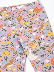 Frugi Purple Libby Printed Leggings - Image 3 of 5