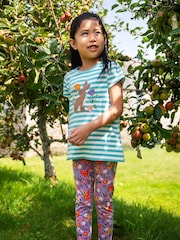 Frugi Purple Libby Printed Leggings - Image 5 of 5