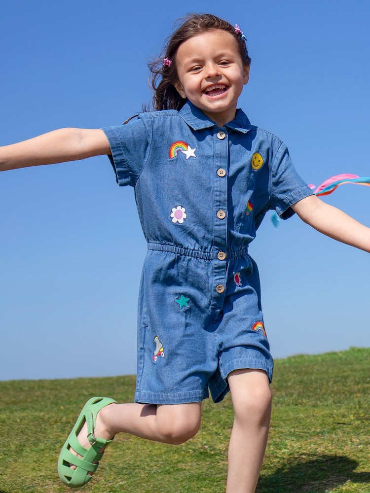 Frugi Imogen Denim Blue Jumpsuit - Image 1 of 4 Frugi Imogen Denim Blue Jumpsuit - Image 1 of 4