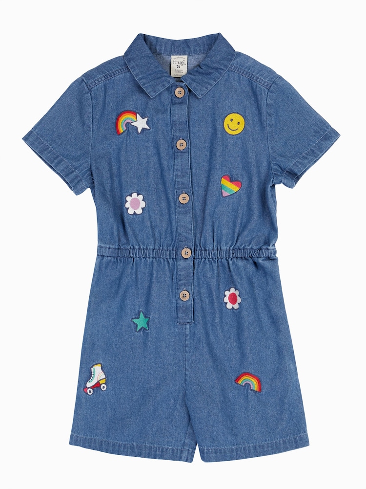 Frugi Imogen Denim Blue Jumpsuit - Image 2 of 4 Frugi Imogen Denim Blue Jumpsuit - Image 2 of 4