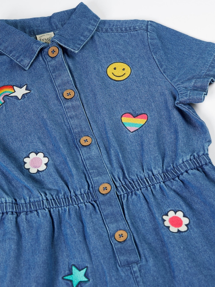 Frugi Imogen Denim Blue Jumpsuit - Image 4 of 4 Frugi Imogen Denim Blue Jumpsuit - Image 4 of 4