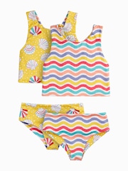 Frugi Tegan Reversible Yellow Tankini - תמונה 1 מתוך 6