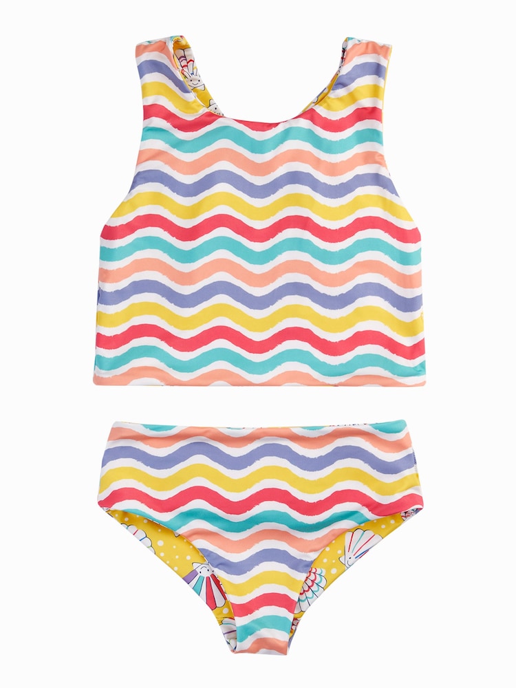 Frugi Tegan Reversible Yellow Tankini - תמונה 2 מתוך 6