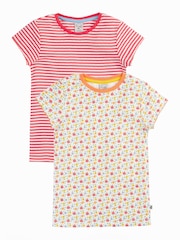 Frugi Pip Pointelle White T-Shirts 2 Pack - Image 1 of 5