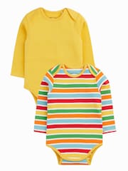Frugi Little Rib Blue Bodies 2 Pack - Image 1 of 2