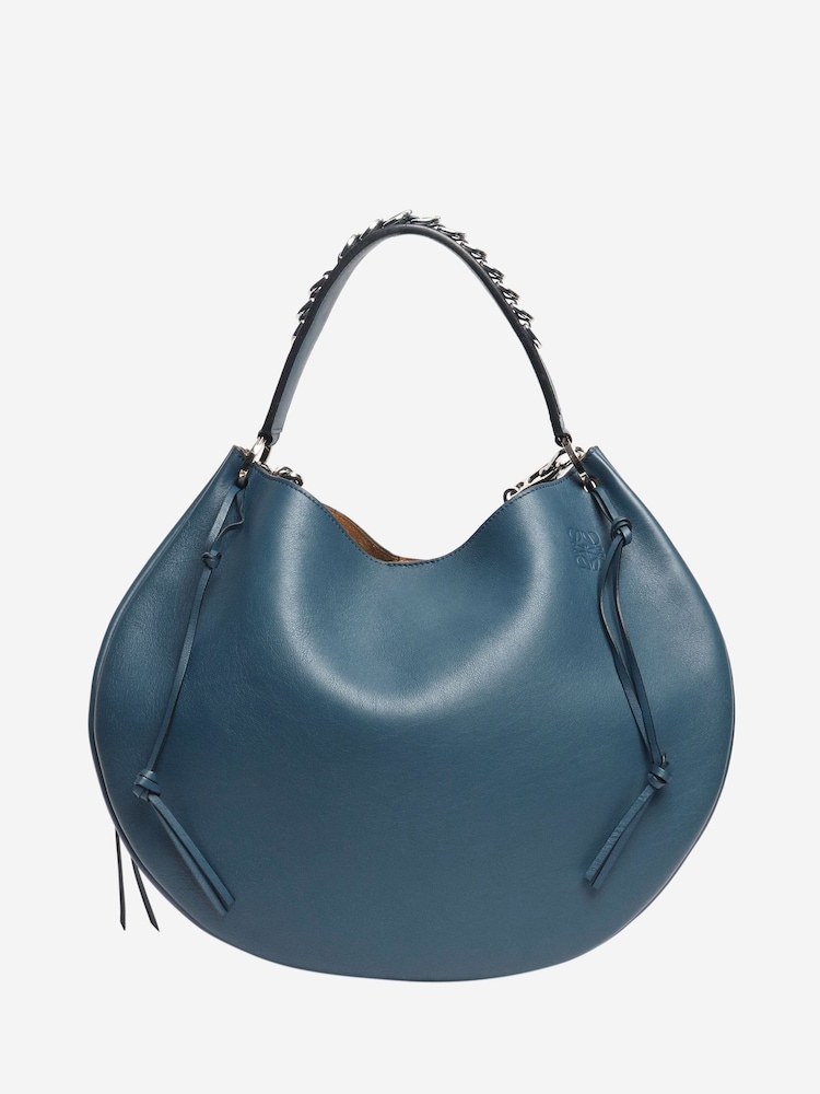 Sign of the Times Blue Loewe Leather Hobo Bag - Image 1 of 7 Sign of the Times Blue Loewe Leather Hobo Bag - Image 1 of 7
