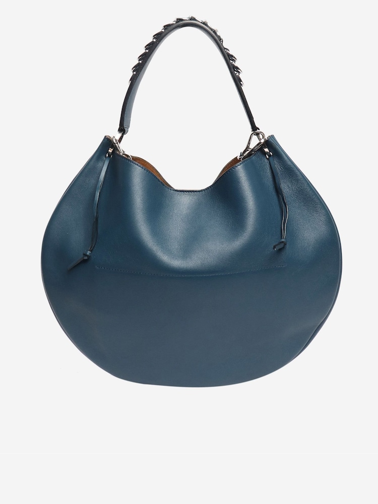 Sign of the Times Blue Loewe Leather Hobo Bag - Image 2 of 7 Sign of the Times Blue Loewe Leather Hobo Bag - Image 2 of 7