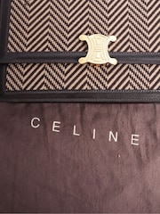 Sign of the Times Brown Celine Vintage Herringbone Shoulder Bag - Image 7 of 8