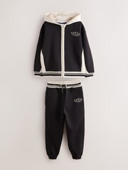 Schwarz - Baker by Ted Baker 3 Piece Varsity Hoodie T-Shirt and Joggers Set - Bild 1 von 12