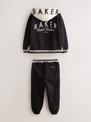 Schwarz - Baker by Ted Baker 3 Piece Varsity Hoodie T-Shirt and Joggers Set - Bild 2 von 12