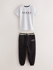 Schwarz - Baker by Ted Baker 3 Piece Varsity Hoodie T-Shirt and Joggers Set - Bild 3 von 12