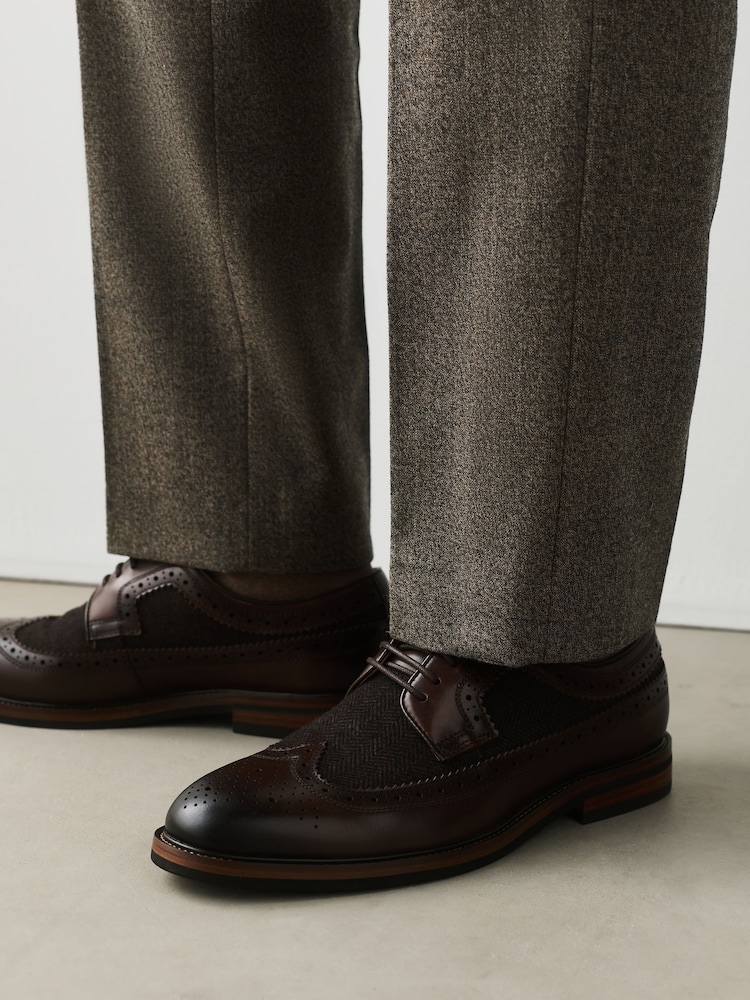 Brown Leather Brogue Shoes - Image 2 of 6 Brown Leather Brogue Shoes - Image 2 of 6