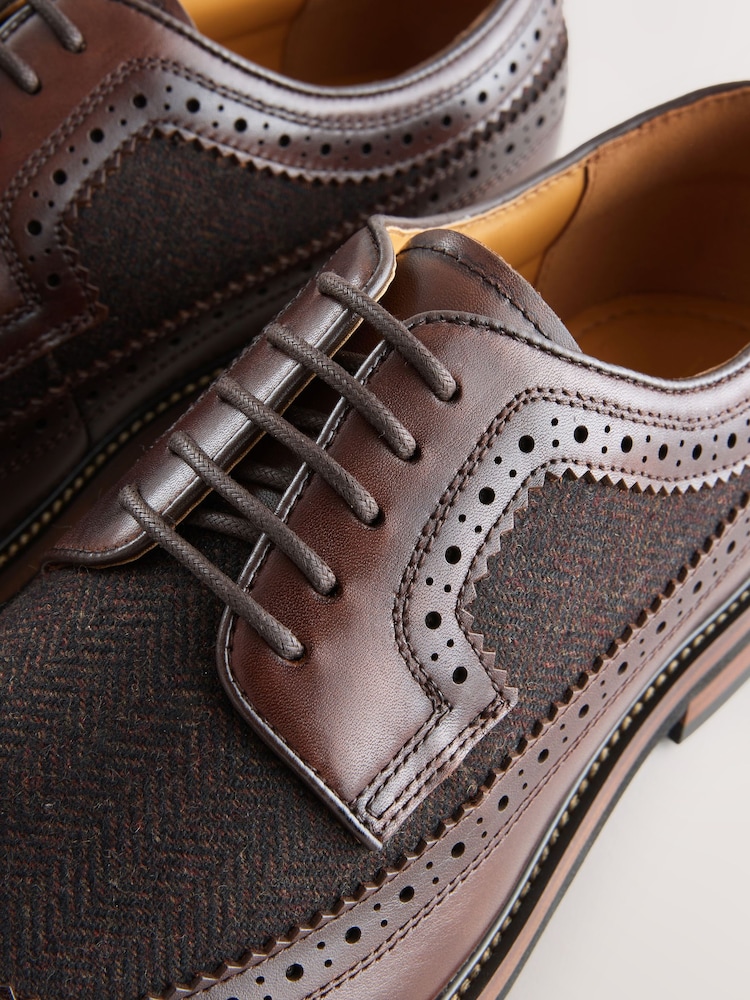 Brown Leather Brogue Shoes - Image 6 of 6 Brown Leather Brogue Shoes - Image 6 of 6