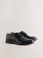 Negro - Leather Shiny Derby Shoes - Imagen 1 de 5