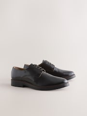 Marrón - Leather Shiny Derby Shoes - Imagen 1 de 5