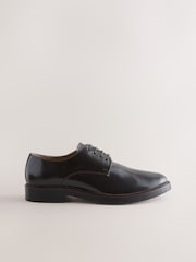 Marrón - Leather Shiny Derby Shoes - Imagen 2 de 5
