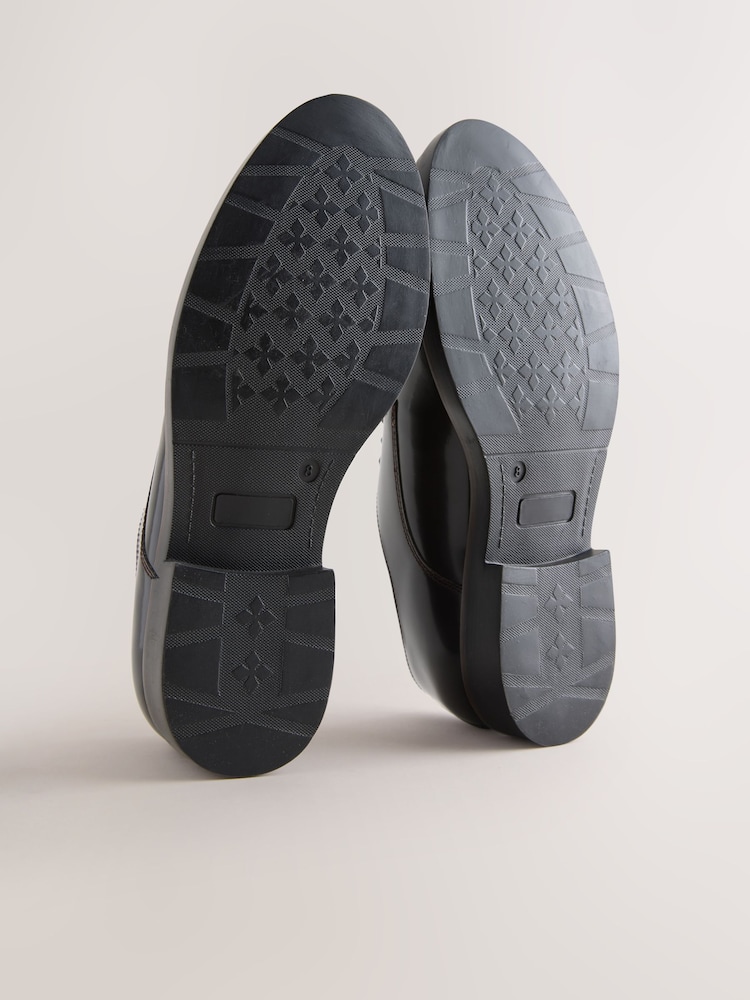 Marrón - Leather Shiny Derby Shoes - Imagen 5 de 5