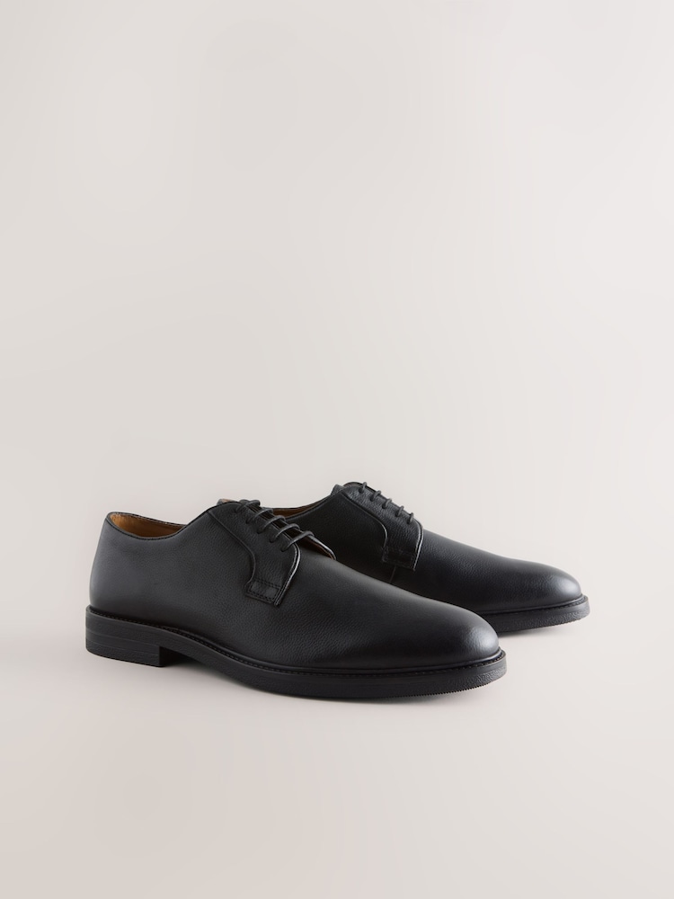 Black Leather Derby Shoes - Image 1 of 7